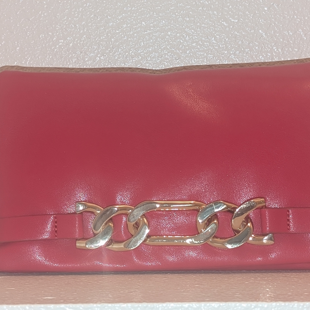 INC Red Chain Purse EUC